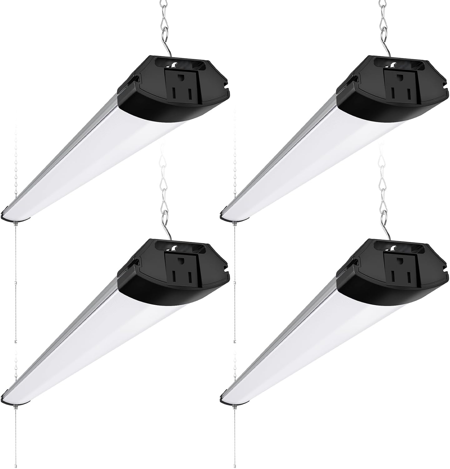Barrina BS84 LED Shop Lights for Workshop 4FT, 84W, 10000LM, 6500K Linkable Light Fixture for Garage, Basement, Hanging or Flush Mount, ETL, 4 Packs