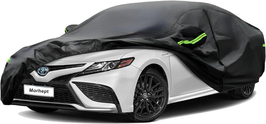 Car Cover Custom Fit for Toyota Camry, Waterproof All Weather Full Exterior Cover Rain Snow UV Protection Cover with Door Zipper