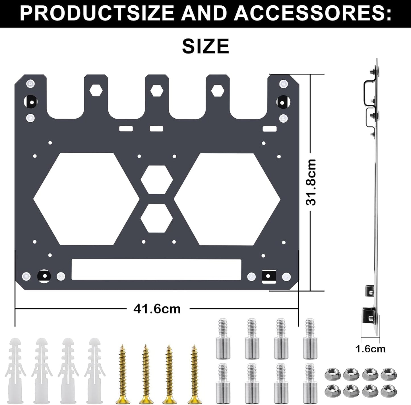 FETESNICE Metal Charger Mount for Makita Battery Holder and DC18RC DC18RD Charger,Stable for Makita Wall Mount Charger,1-4-Slot Battery Storage Rack for Makita,Order in Workspace and Garage