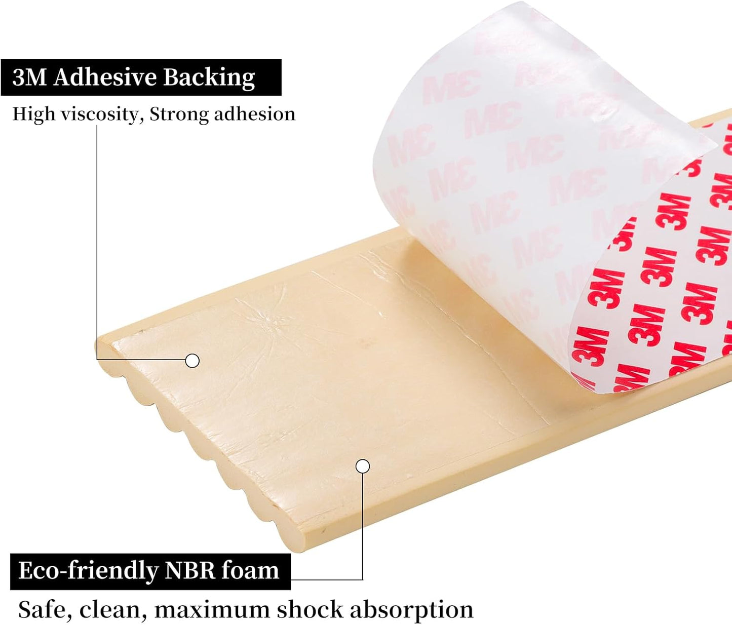 Corner Protector for Baby, Widen Edge Protector with Adhesive Backing, Baby Proofing Edge Corner Protectors Self Adhesive Furniture Corner Guard Bumper for Table, Desk, Fireplace (White, 16.4ft)