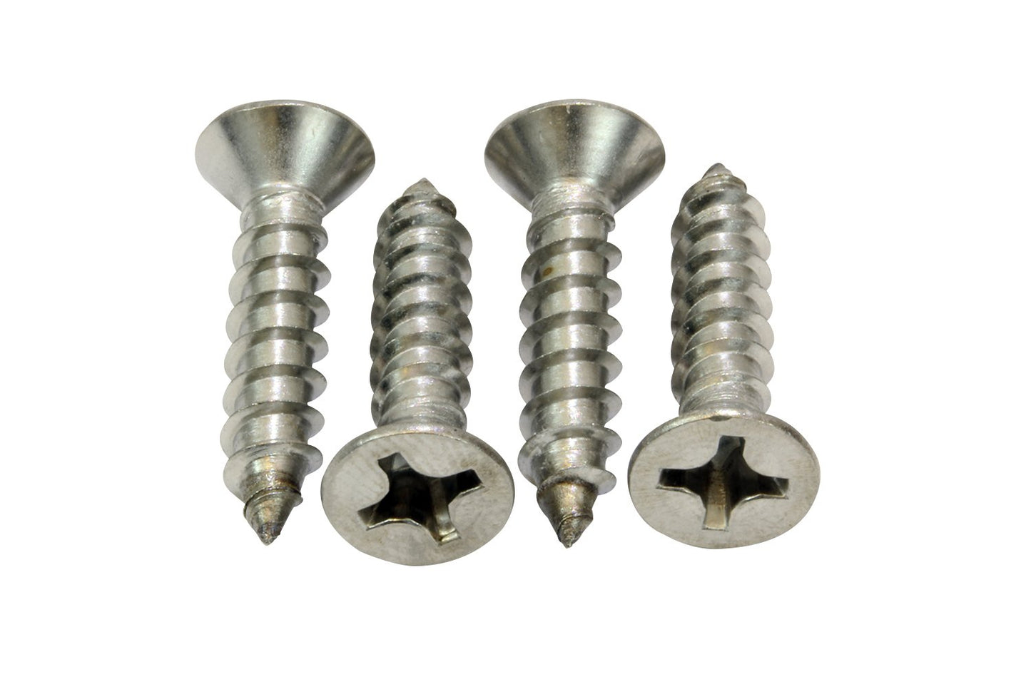 Bolt Dropper #12 X 1-1/2'' Stainless Steel Flat Head Phillips Wood Screw, (25 pc), 18-8 (304) Stainless Steel Sheet Metal Screws - Type A Point, Plain Finish