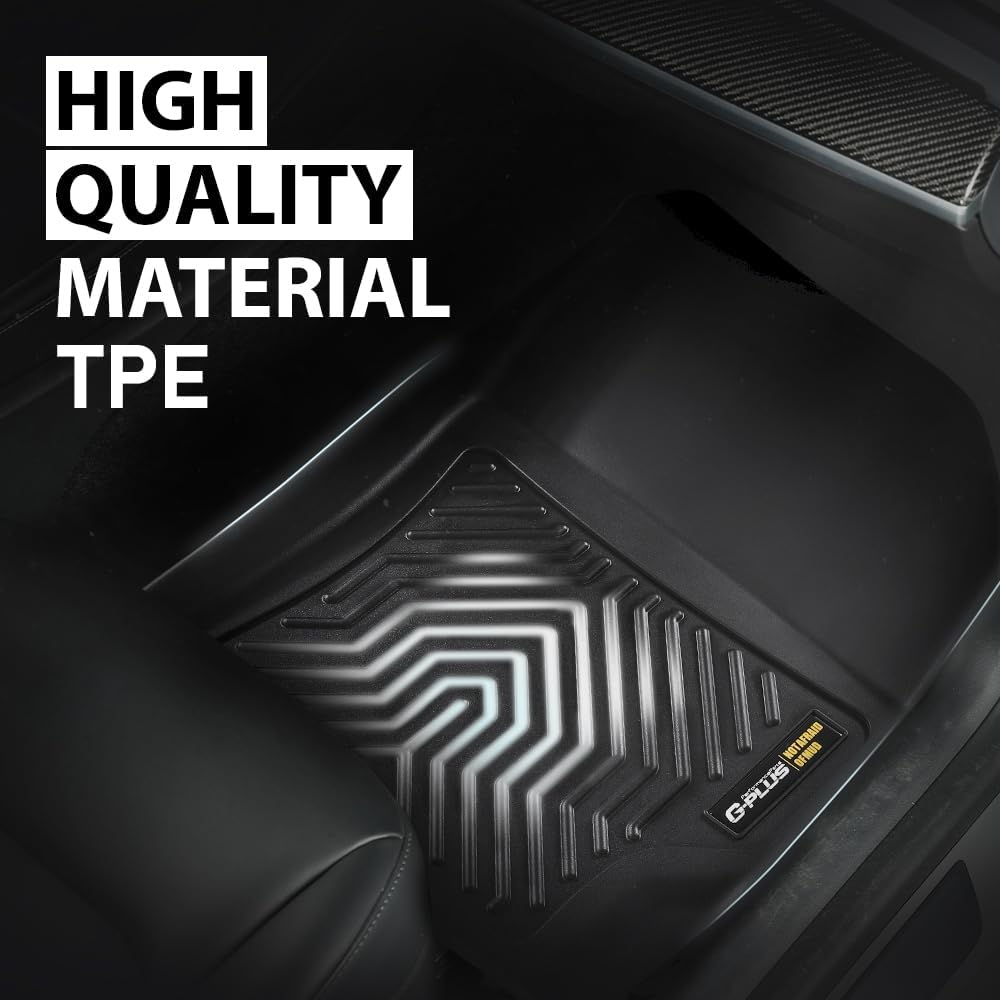 G-PLUS Floor Mats Compatible with Ford C-Max 2013-2018/Fits Ford Escape 2013-2019 TPE All Weather Full Cover Protection 3 Piece Black