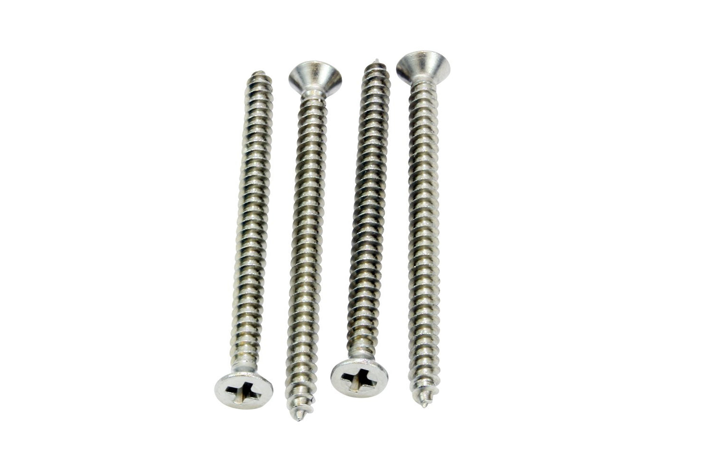 Bolt Dropper #4 x 1-1/2" Stainless Steel Flat Head Phillips Wood Screw, (100 pc), 18-8 (304) Stainless Steel Sheet Metal Screws - Type A Point, Plain Finish