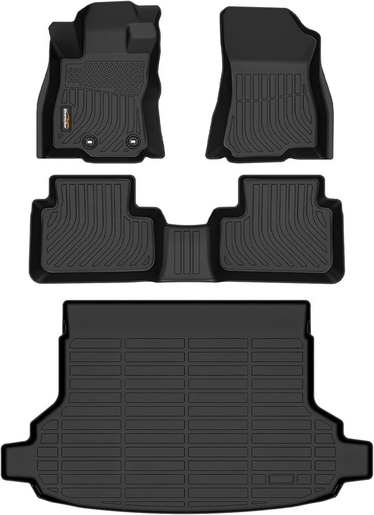 Binmotor-Floor Mats Cargo Liner Set for Subaru Forester 2025(Not fit Hybrid/PHEV/Wilderness), All Weather TPE Car Floor Mats for Subaru Forester Accessories Custom Fit Vehicle Mats