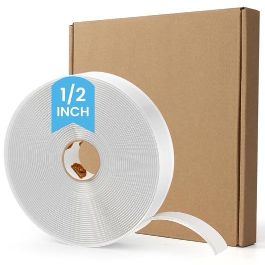 Butyl Tape White 1/2" x 30' x 1/8" RV Tape Sealant Waterproof, White Butyl Caulking Tape, Stretchable Butyl Sealant Tape Headlight Sealant Putty Tape EPDM Auto RV Window Sealant