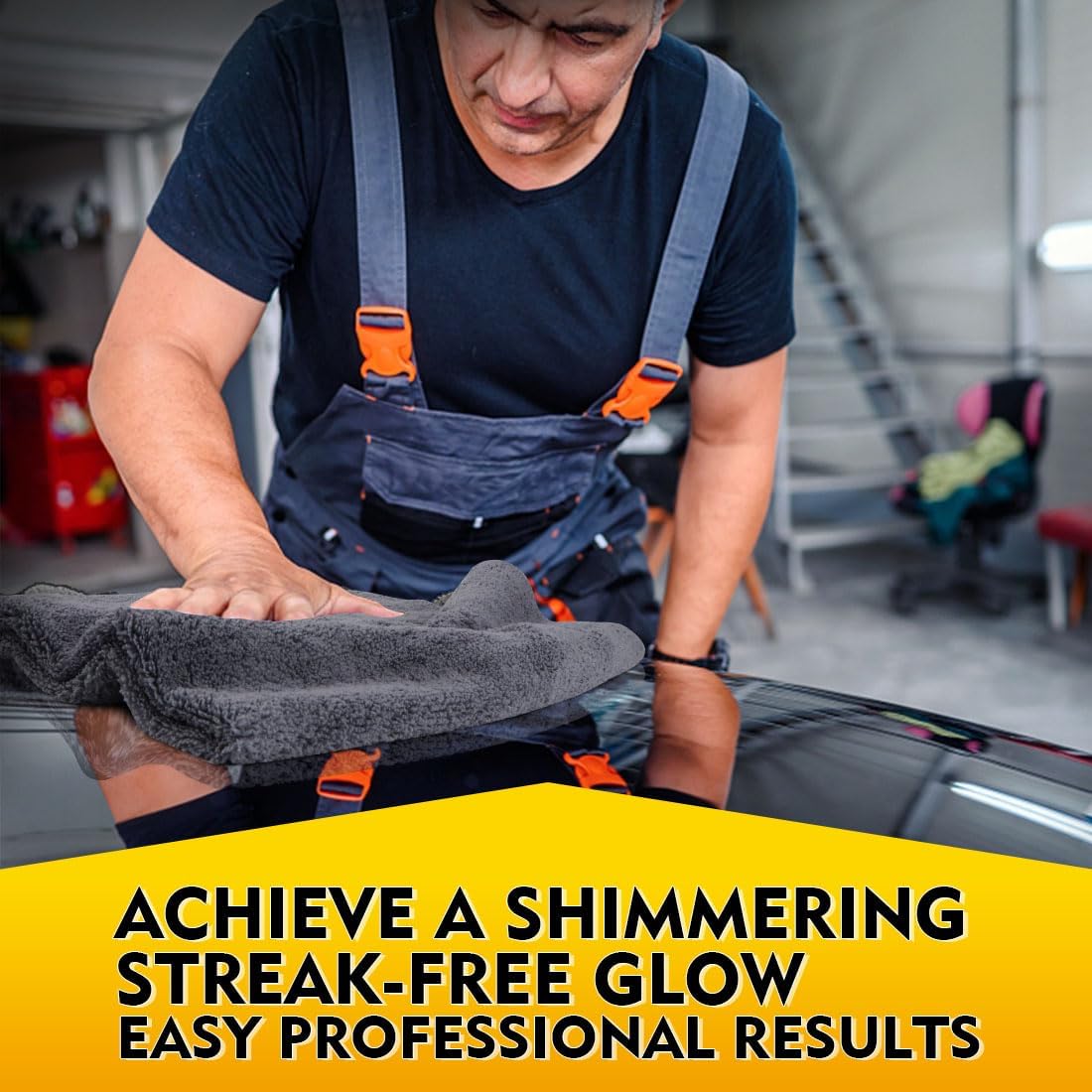 HOMEXCEL Car Drying Towels, 2 Pack Professional Microfiber Towels for Cars, Scratch-Free, Highly Absorbent Drying Towel for Cars, SUVs, RVs, Trucks, and Boats, 35 x 25 inch, Grey