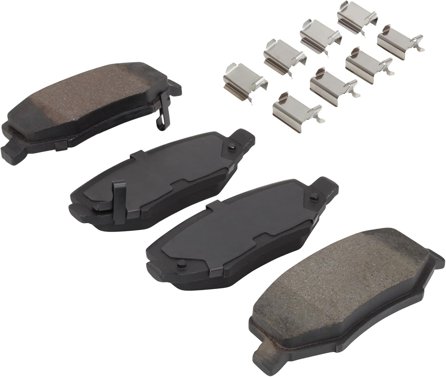 Premium Semi-Metallic Rear Brake Pads (1001-1274M) Compatible with Dodge Nitro 2007-2012, Jeep Liberty 2008-2013, Jeep Wrangler 2007-2018, Jeep Wrangler JK 2018-2018