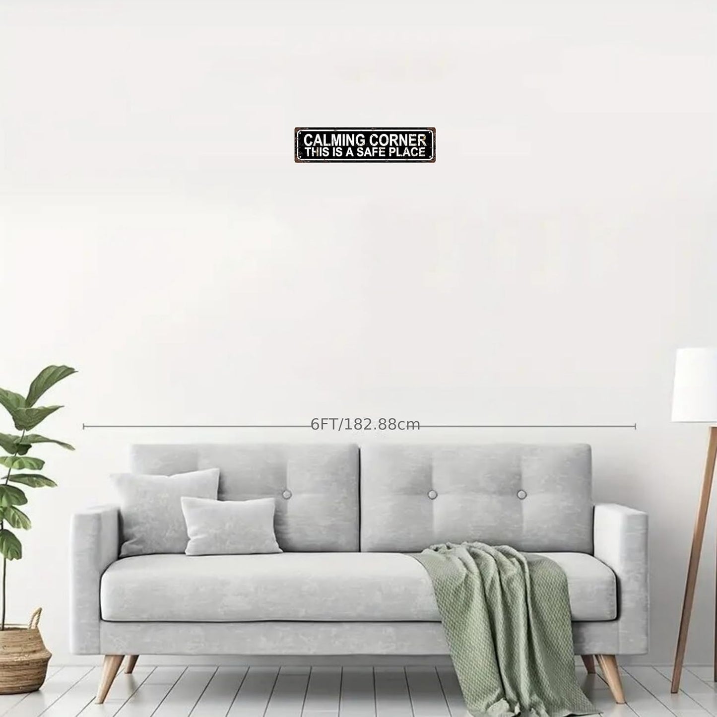 CALMING CORNER Vintage Metal Tin Street Sign Bar Cafe Garage Cave Home Room Wall Bathroom Farmhouse Garden Porch Patio Decor, 16 x 4 Inch