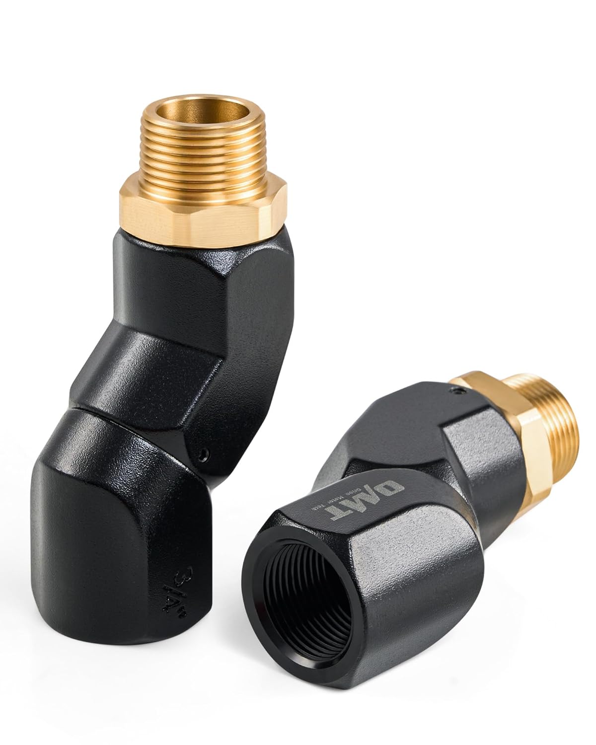 Orion Motor Tech 2pcs 3/4" NPT Fuel Hose Nozzle Swivel Kit, Multi Plane 360 Rotating Fuel Tank Adapter Swivel Coupler Set with Accessories
