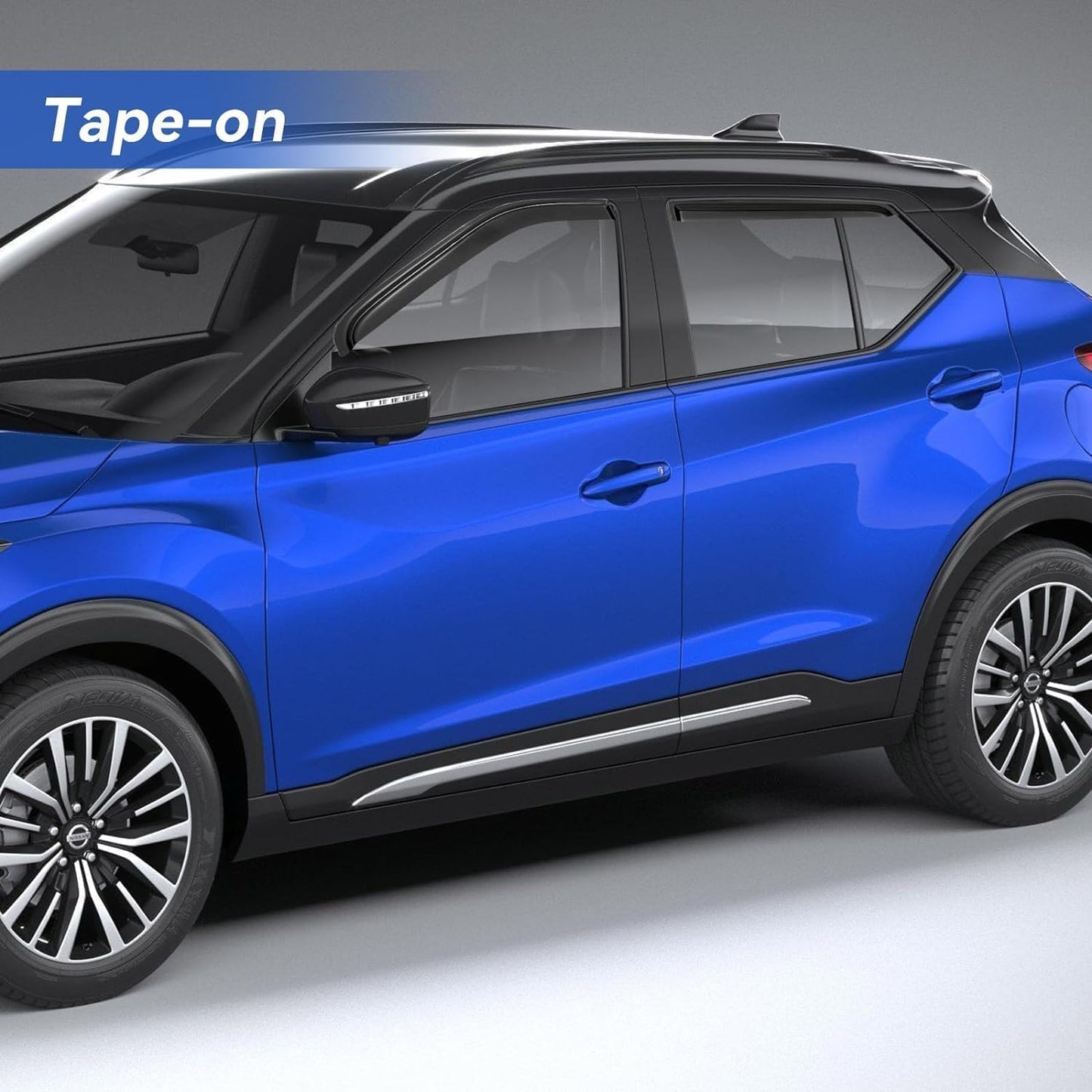 Window Visors Rain Guards for 2018 2019 2020 2021 2022 2023 2024 Nissan Kicks, Out-Channel Window Vent Wind Deflectors Visors Shades for 18-24 Kicks