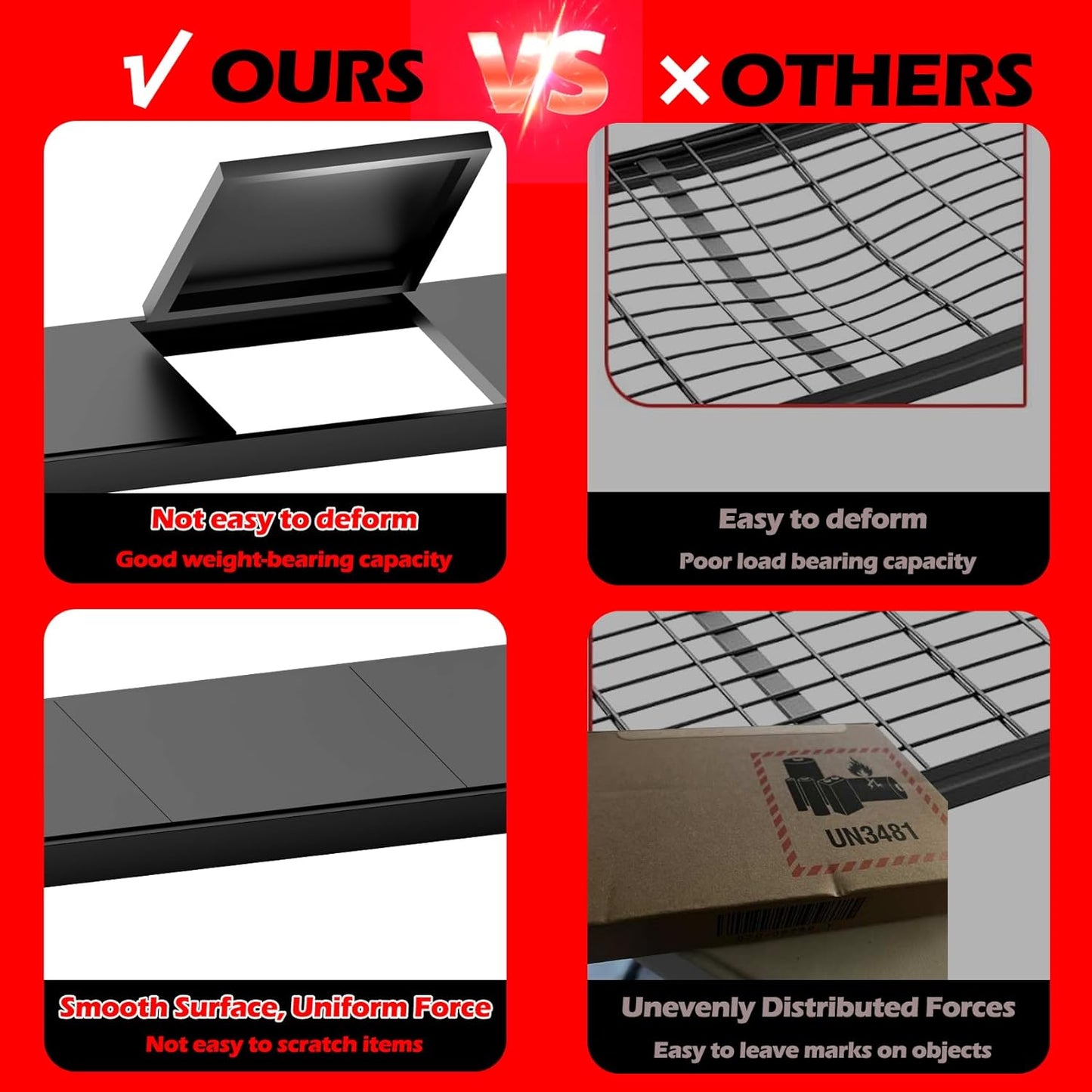 Garage Shelving Heavy Duty - 6.5ft W Extra Large Metal Shelving Units and Storage for 4000lbs, 4tier Adjustable Basement Storage Industrial Shelves Pallet Racking Organizer (23.6"D *78.7"W * 78.7"H)