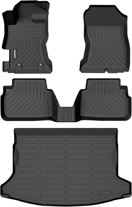 Binmotor-Floor Mats & Cargo Liner for Subaru Crosstrek 2018-2023, for Subaru Impreza 2017-2023 (Only for Fuel Models), All Weather Car Mats for for Crosstrek Accessories-Black