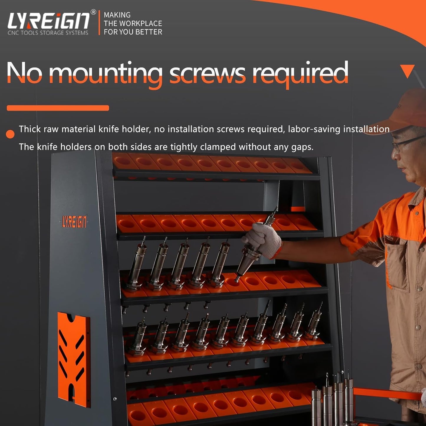 BT50 CNC Tool Rack, CAT50 8-Row Large Capacity CNC Tools Holder Cart, Mechanics CNC Tool Holder Station, CNC Tool Holder Keeper Suitable for All Capto Series