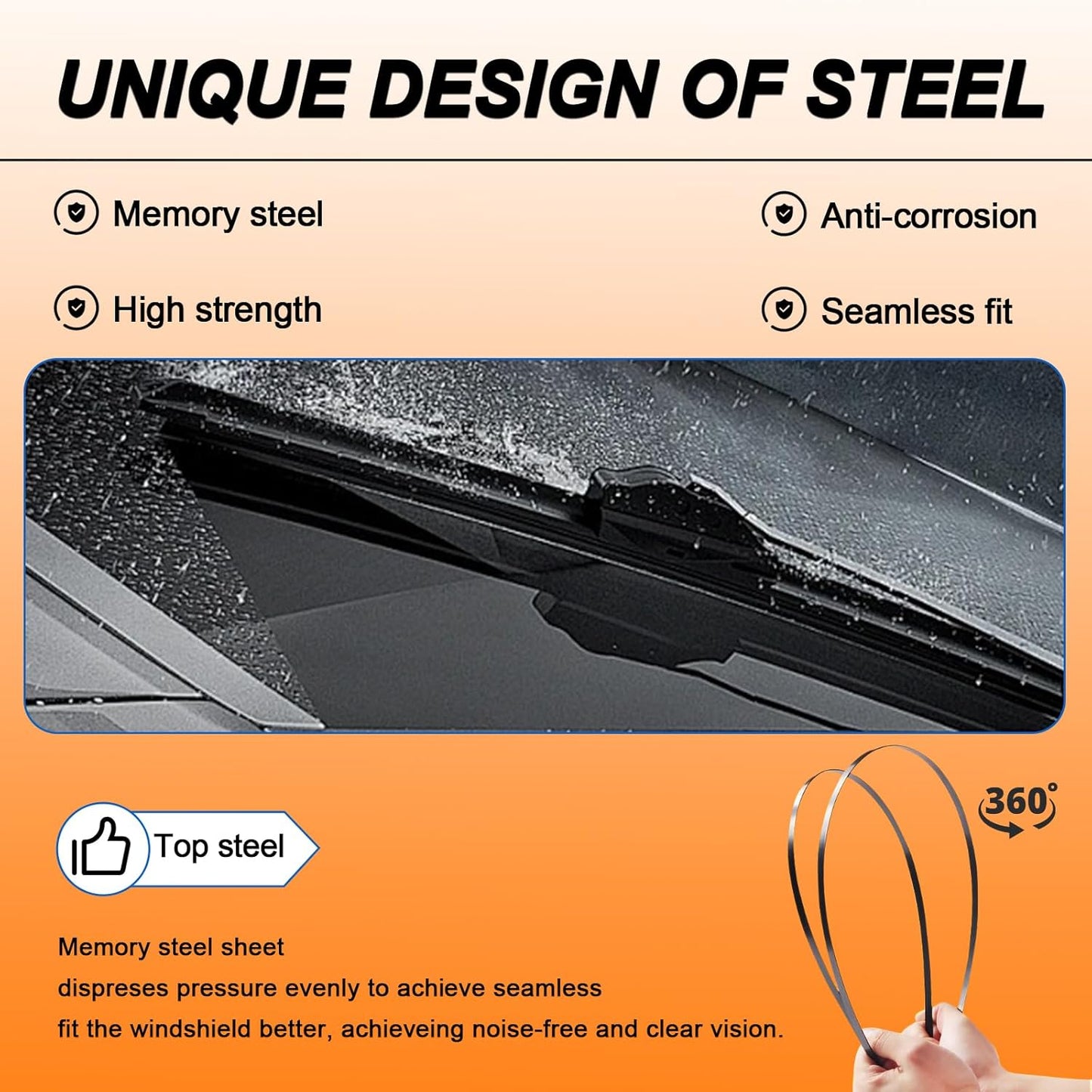 HULADAED® 22''+21''+11'' Windshield Wipers Replacement for Jeep Grand Cherokee 2021-2014,Silicone Front Rear Wiper blades for MY Car-All Weather & Quiet(3 PACK)