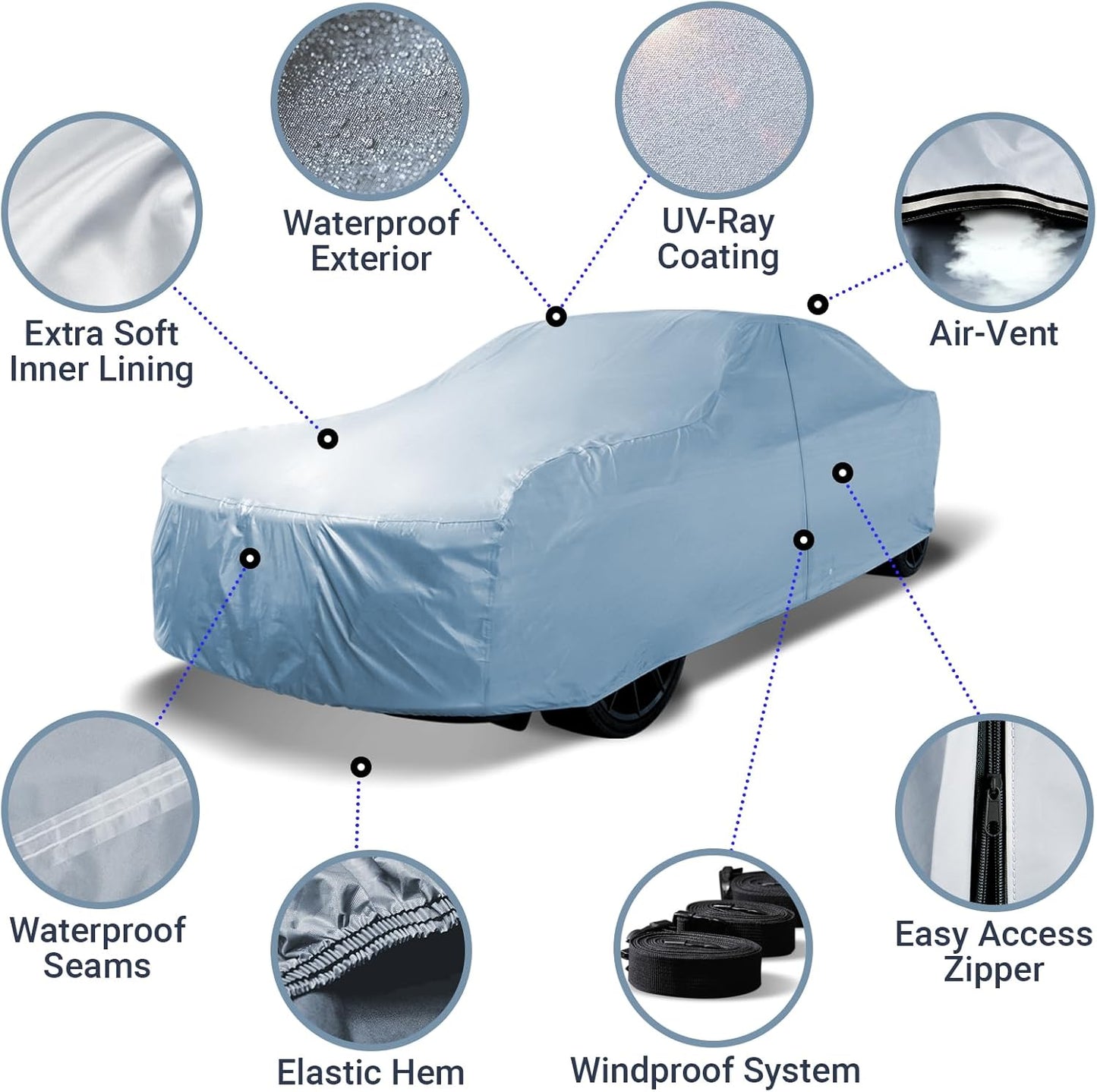 iCarCover Fits 1974-1981 Pontiac Trans AM Car Cover Automobiles Form-Fit Padded Full Exterior Waterproof Automobiles Protection Covers