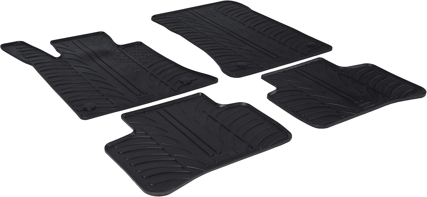 Gledring USA Custom Fit All-Weather Rubber Floor Mats Intended for Mercedes - Benz GLK 2010-2015, No Trimming Required, Tailored Custom Fit, Protects from Rain, Mud, & Snow