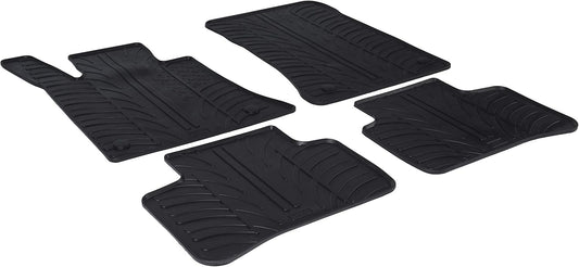Gledring USA Custom Fit All-Weather Rubber Floor Mats Intended for Mercedes - Benz GLK 2010-2015, No Trimming Required, Tailored Custom Fit, Protects from Rain, Mud, & Snow