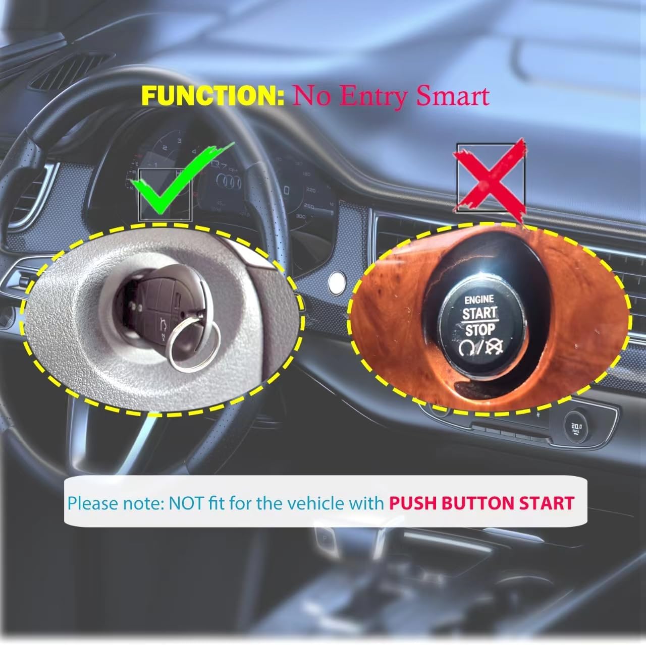 Car Key Fob Remote Replacement Kit Fits for Dodge RAM 1500 2500 3500 2013 2014 2015 2016 2017 GQ4-53T Keyless Entry Remote Control