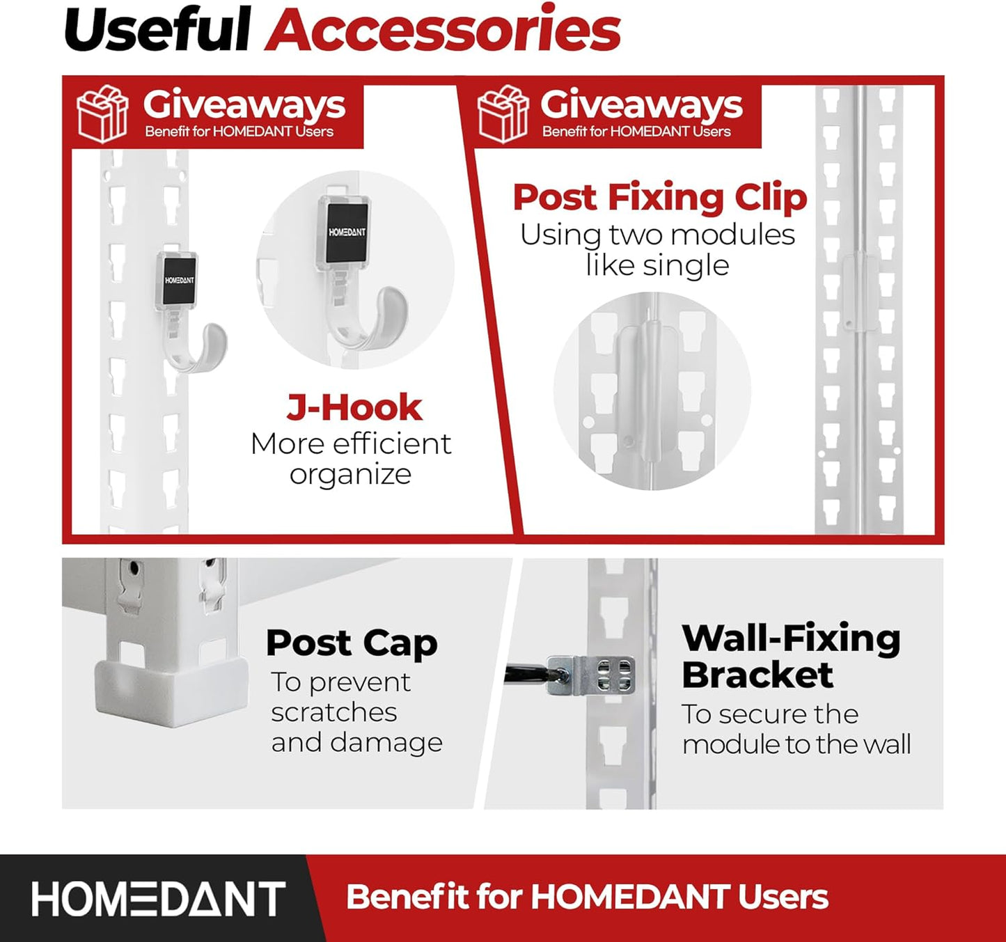 HOMEDANT White 5 Tier Laminated Boltless Heavy Duty Garage Storage Adjustable Wide Size Metal Shelving Unit Utility Rack Shelves Organization Shelf Shed Warehouse 47.7" W x 18.2" D x 71.3" H 3Pack