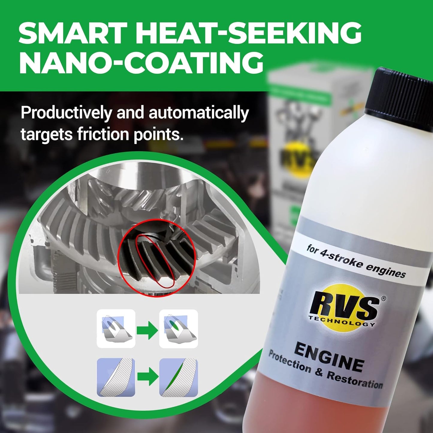 G6 Engine oil Treatment; For Gasoline Engines with a Motor oil capacity up to 6 quarts; Save fuel, Boost Power and Safely Restore and protect your Car, Truck, and all other engines