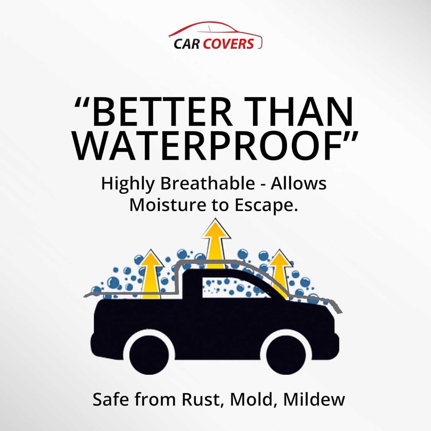 Car Covers Weatherproof Max Truck Cover & Warranty Compatible with Ford 1984-1998 F-250 Regular Cab, 6.5– Outdoor Cover, Prevents Theft with Cable Lock