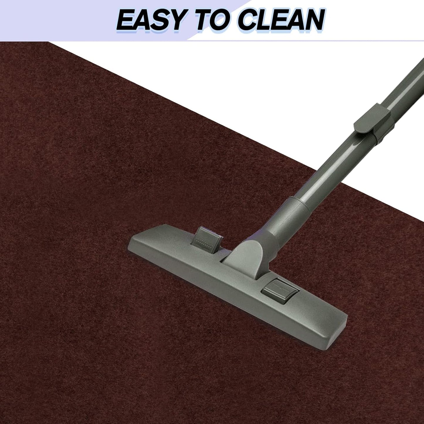 Custom Size Backed Non-Slip Area Rugs Runner, Easy Clean, Waterproof Runner Rugs for Hallway Entryway, Kitchen, Laundry, 2FT x 78FT, Brown