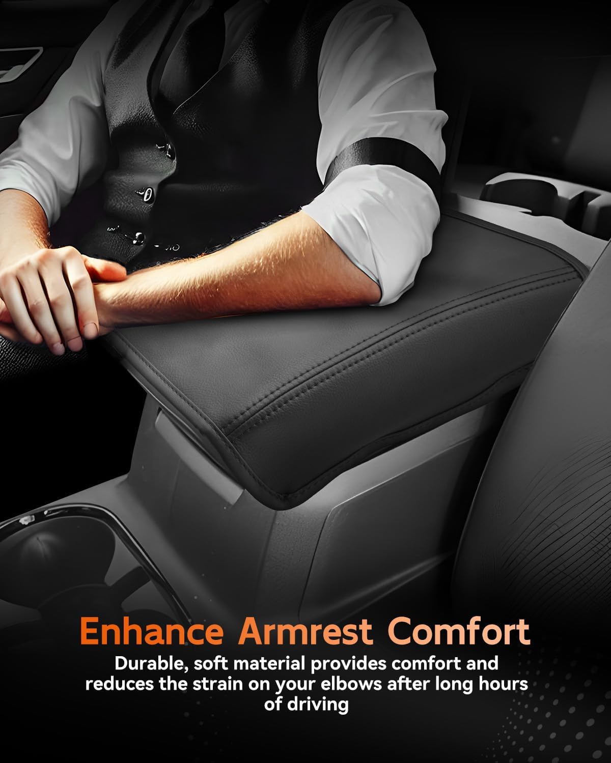 CDEFG for 2023-2025 GMC Canyon Center Console Cover Armrest Box Cover for Canyon (Elevation, AT4, Denali) 2023 2024 2025 Accessories Console Arm Rest Protector