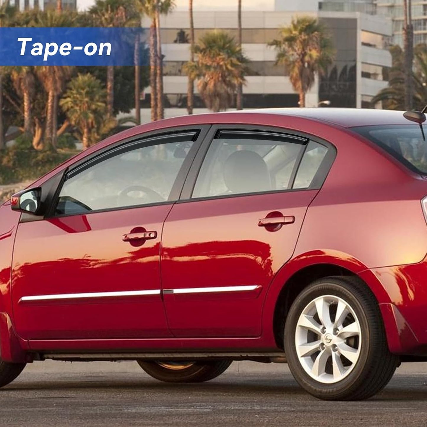 Window Visors Rain Guards Shield for 2007-2012 Nissan Sentra, Out-Channel Window Vent Wind Deflectors Visors Shades for 07-12 Nissan Sentra