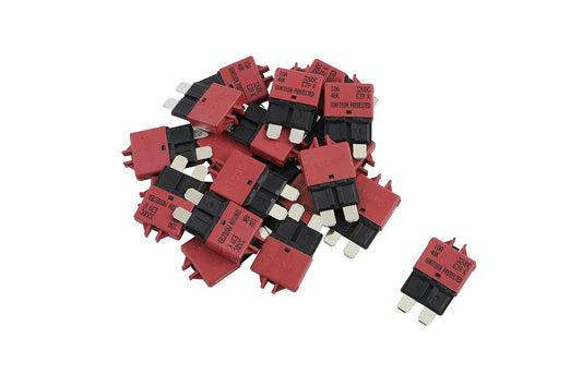 GLOSO Circuit Breakers E39 Manual (T3) Reset Low Profile ATC/ATO (10A - 25 Pack)