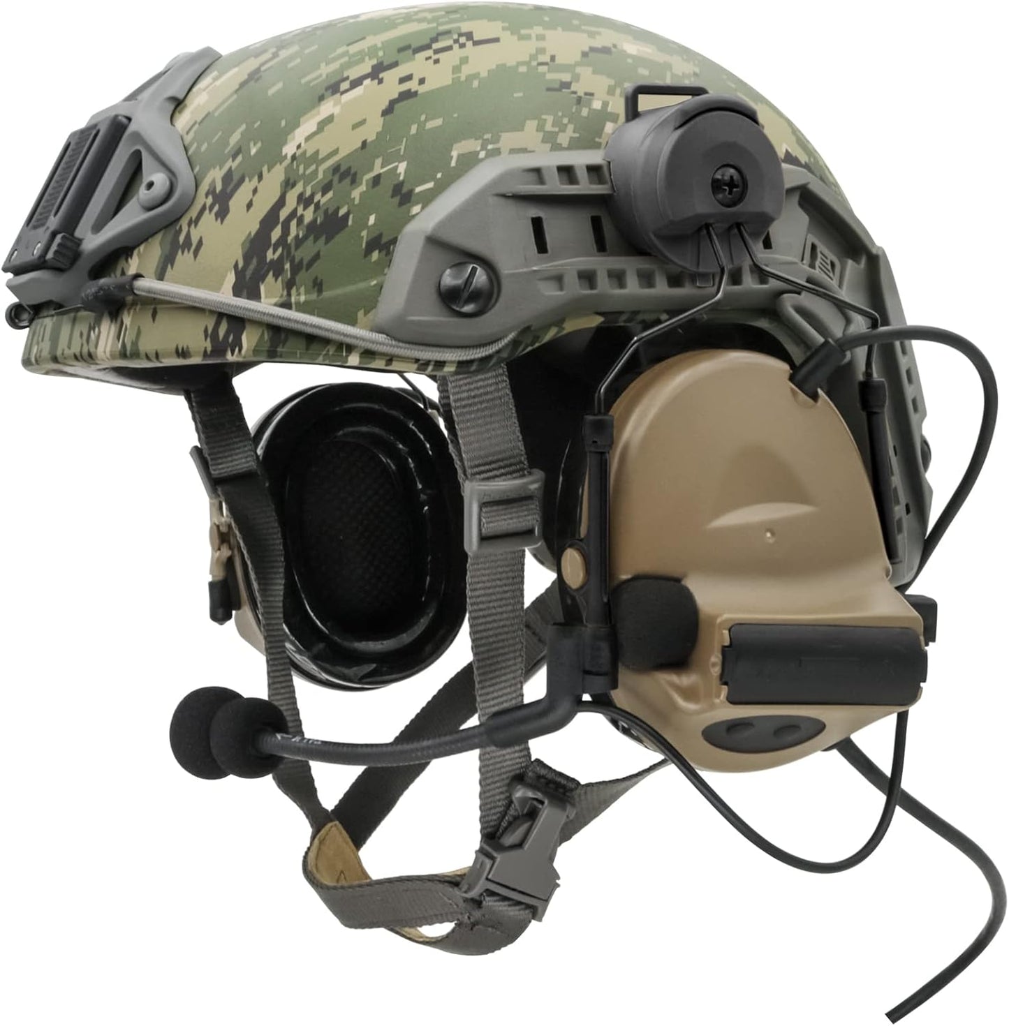COMTA 2 Helmet-Type Tactical Headset with U94 PTT 2pin，Noise Canceling Headphones，for Airsoft Hunting Shooting