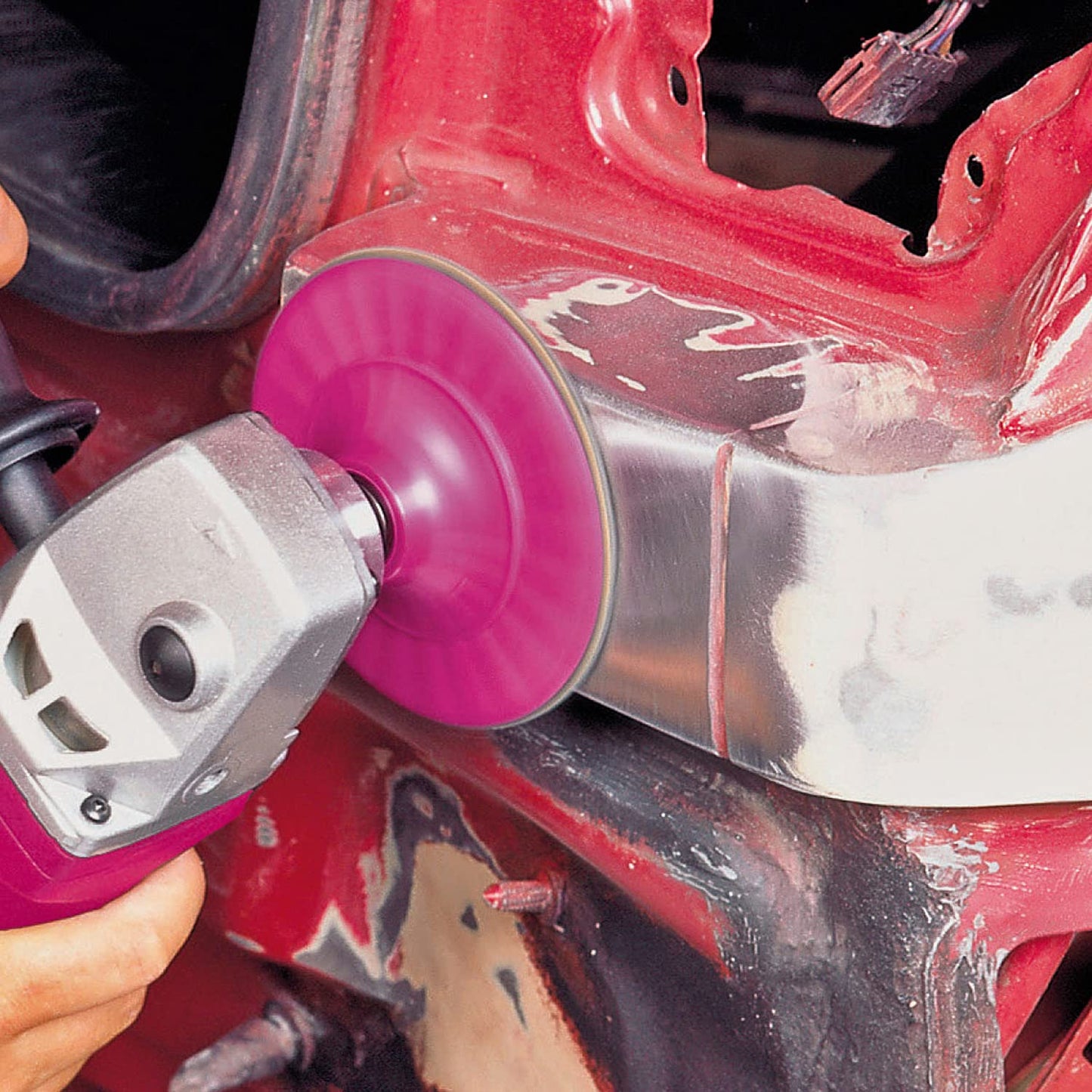 CS Unitec 80615 FIX Fleece (Nonwoven) Disc for The FIX Hook and Loop System, 4-1/2" Diameter, Coarse (Brown) (Pack of 10)