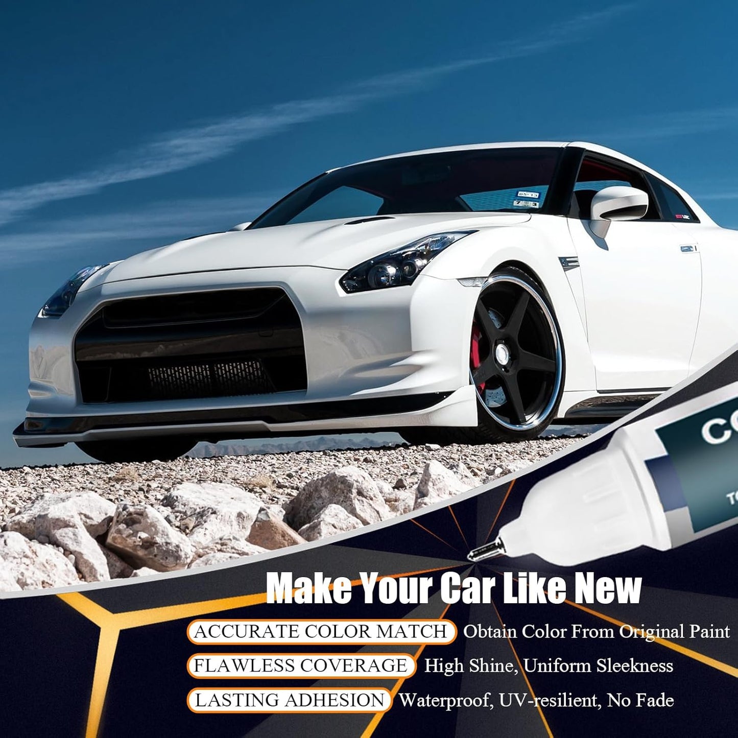 G41 Black/Magnetic Black Pearl Touch Up Paint for Nissan, Car Paint Pen Scratch Repair Two-In-One Touch Up Paint, Premium Car Scratch Remover for Deep Scratches