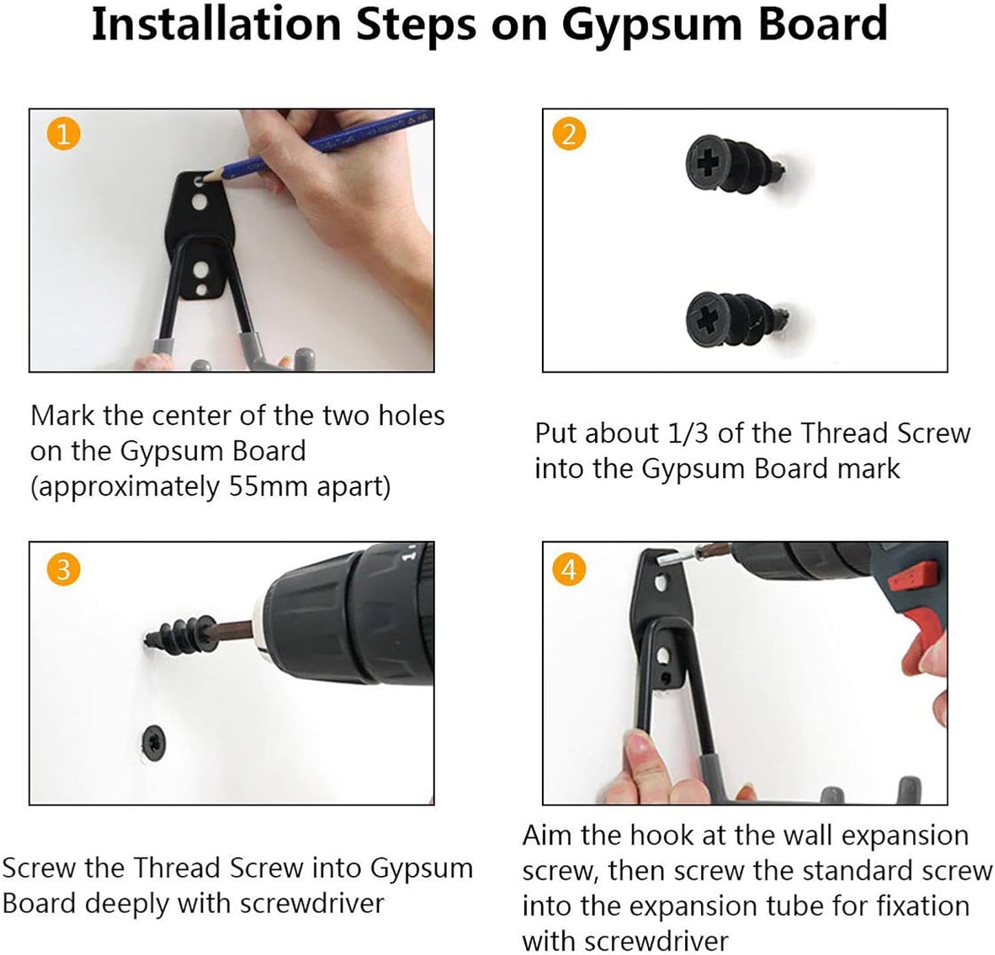 Garage Storage Utility Hooks，Garage Garden Tool Organizer，Steel Wall Mount Hooks, Large Garden U Hooks （2 Pack）