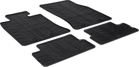 Gledring USA Custom Fit All-Weather Rubber Floor Mats Intended for Mini Cooper/One 2006-2014, No Trimming Required, Tailored Custom Fit, Protects from Rain, Mud and Snow.