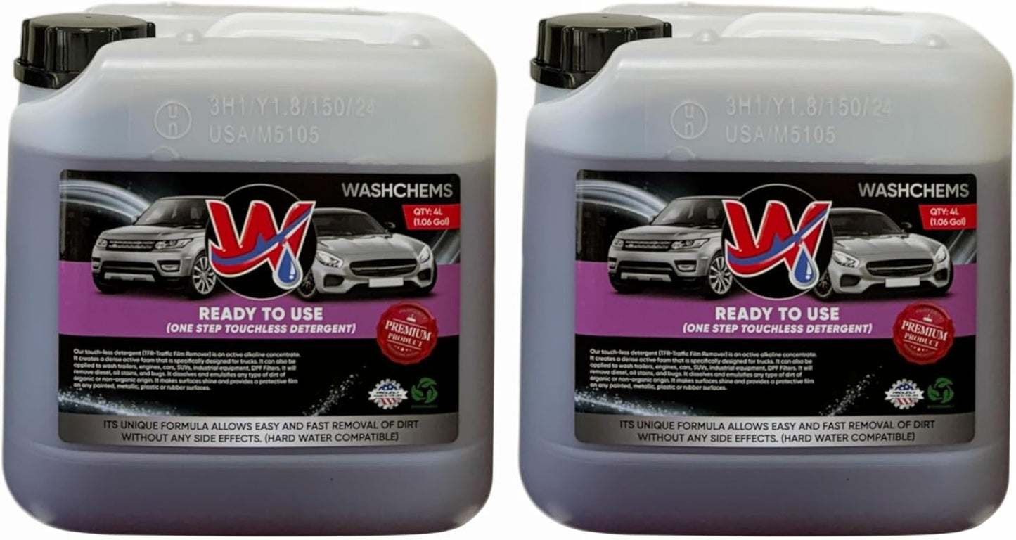Foam Cannon Ready to Use - Touchless Car Wash Shampoo (1 Gallon, 128 oz) – No Mixing Ratio Required - Commercial Grade Auto Cleaner – Great for Cars, Trucks, Motorcycles, Mopeds, ATVs - Wash Chems (2)