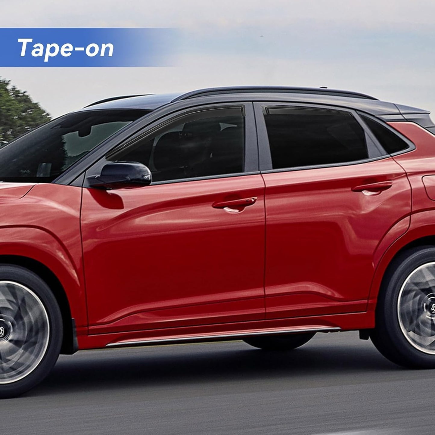 Window Visors Rain Guards for 2018-2023 Hyundai Kona, Out-Channel Window Vent Wind Deflectors Visors Shades for 18-23 Kona