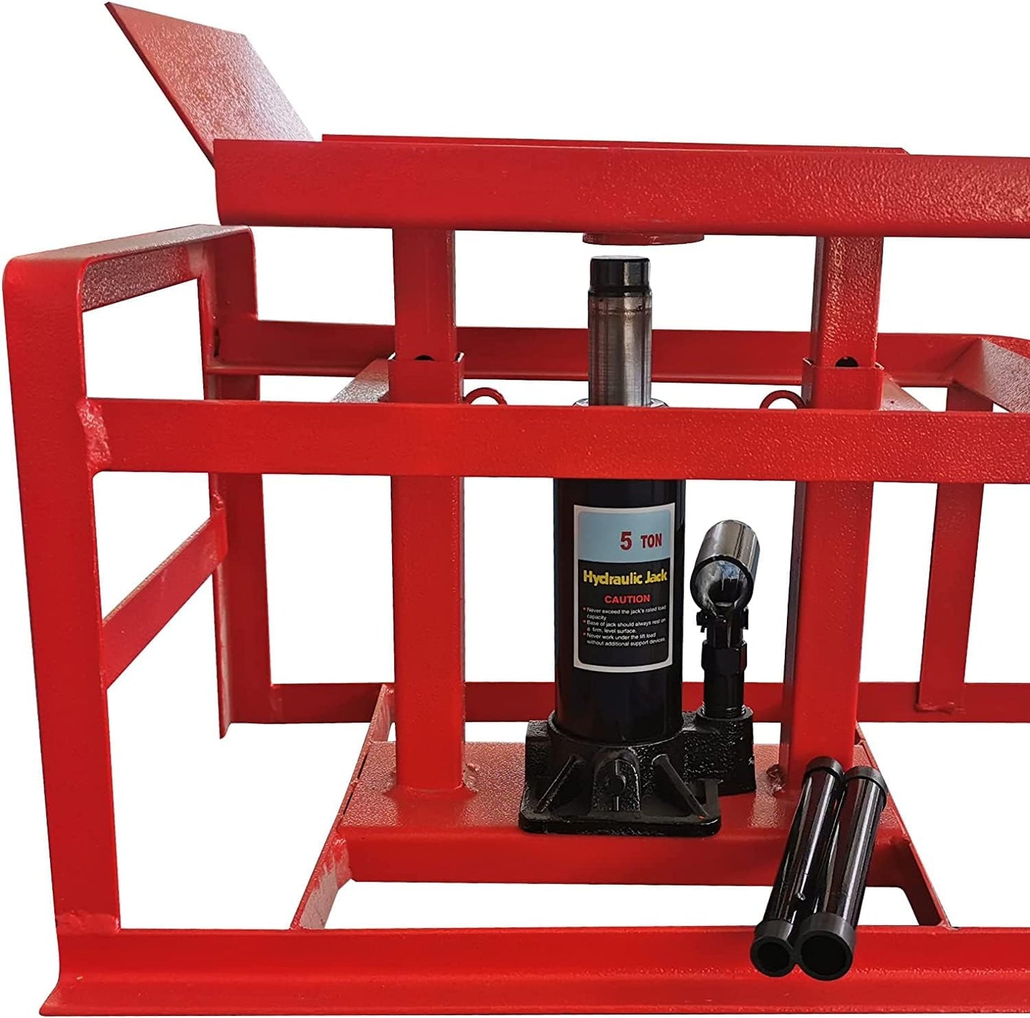 BLVD-LPF OBEY YOUR LUXURY 2 Pack Hydraulic Car Ramps 10000lbs 5T 11000lbs Low Profile Car Lift Service Ramps Truck Trailer Garage, Height Hydraulic Vehicle Ramps (RED)