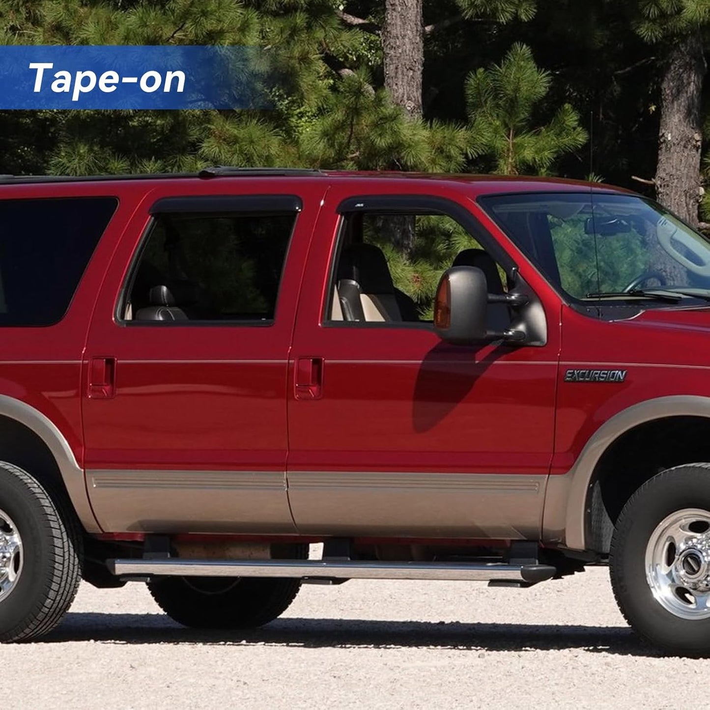 Window Visors Rain Guards for 2000 2001 2002 2003 2004 2005 Ford Excursion, Out-Channel Window Vent Wind Deflectors Visors Shades for 00 01 02 03 04 05 Ford Excursion