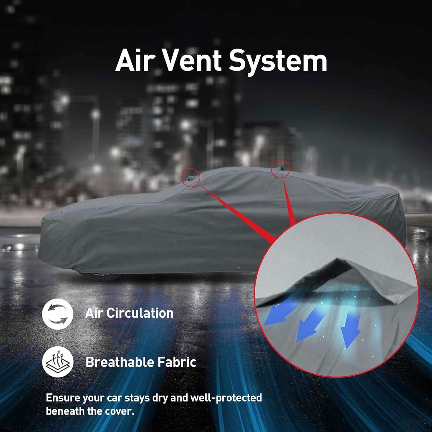 DaShield Ultimum Series Car Cover for Cadillac Series 60 Fleetwood 1953-1962 All Weather Protection Semi Custom Fit Dust, Sun, Snow, Rain Protection Indoor Outdoor