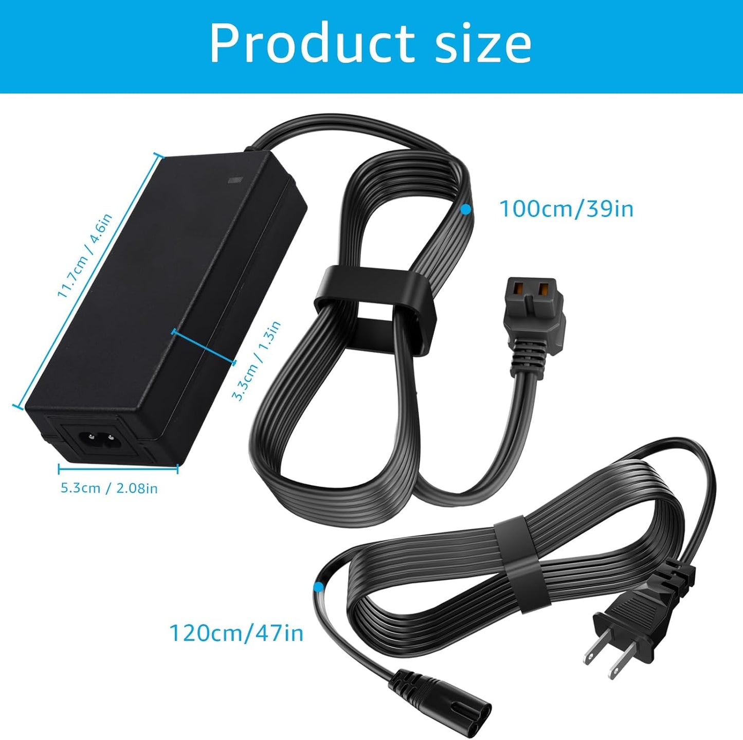Car Refrigerator Power Adapter.AC/DC AC Power Cord Suitable for 12V Car Refrigerators, 12V Refrigerators, and Portable Car Refrigerators.