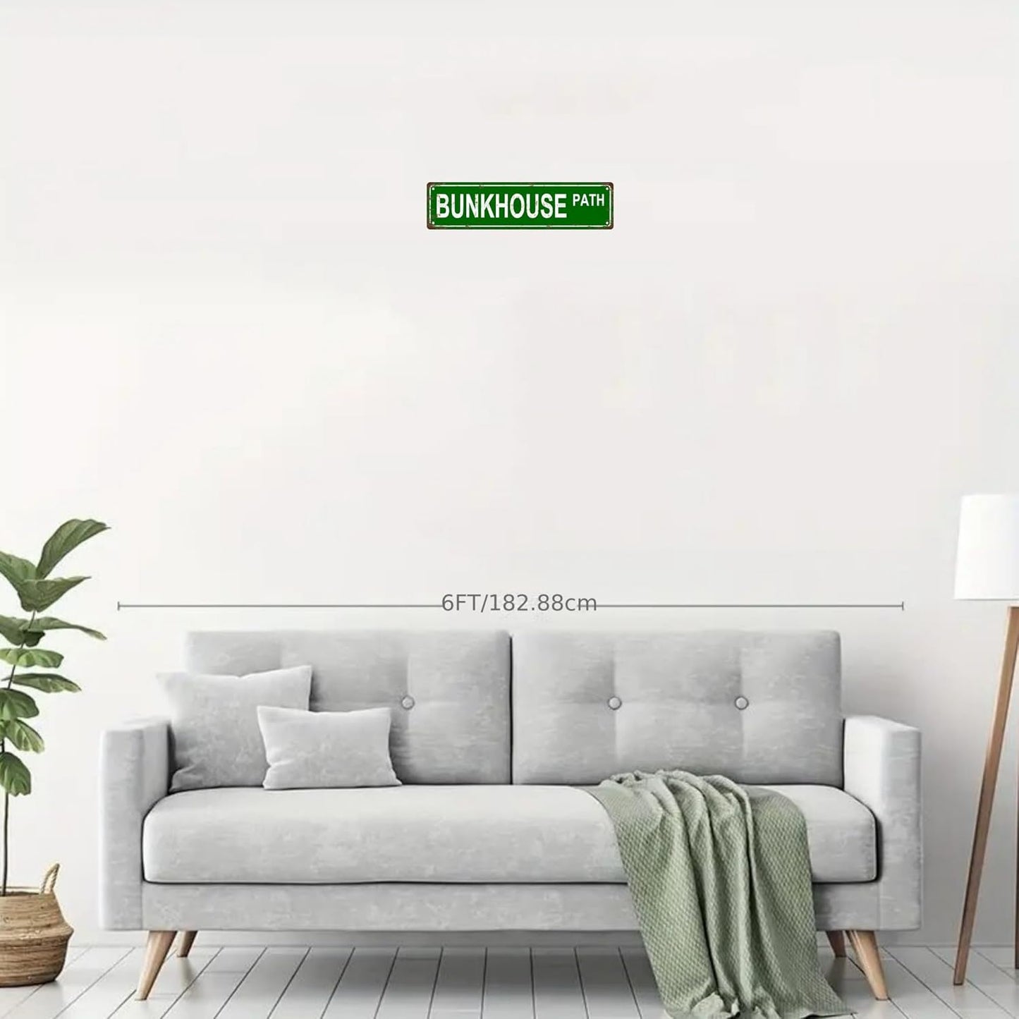 BUNKHOUSE PATH Space Vintage Metal Tin Sign, Street Sign, Home Decor, Room Decor, Wall Decor, Bathroom Decor, Bar Decor, Cafe Decor, Garage Decor, 16 x 4 Inch