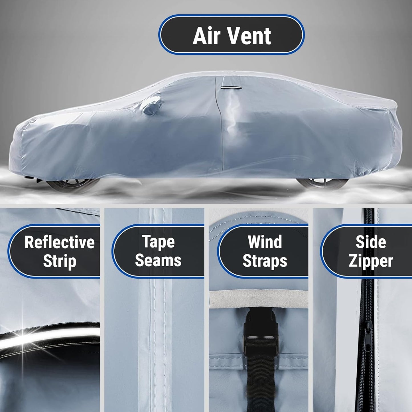 iCarCover Custom Car Cover for 2008-2023 Dodge Challenger SXT, GT, Hellcat, Scat Pack, SE, R/T, SRT, SRT8, T/A Waterproof All Weather Rain Snow UV Sun Protector Full Exterior Indoor Outdoor Car Cover