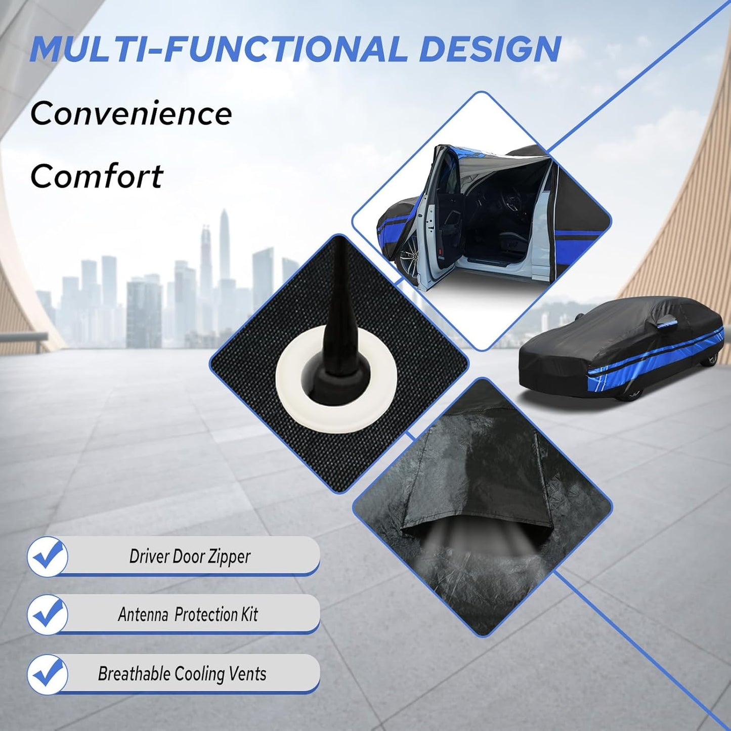 10-Layer for Toyota Corolla Car Cover Waterproof All Weather for Automobiles, Outdoor Full Exterior Covers Rain Snow UV Protection with Door Zipper, Fit for Toyota Corolla 2000-2024