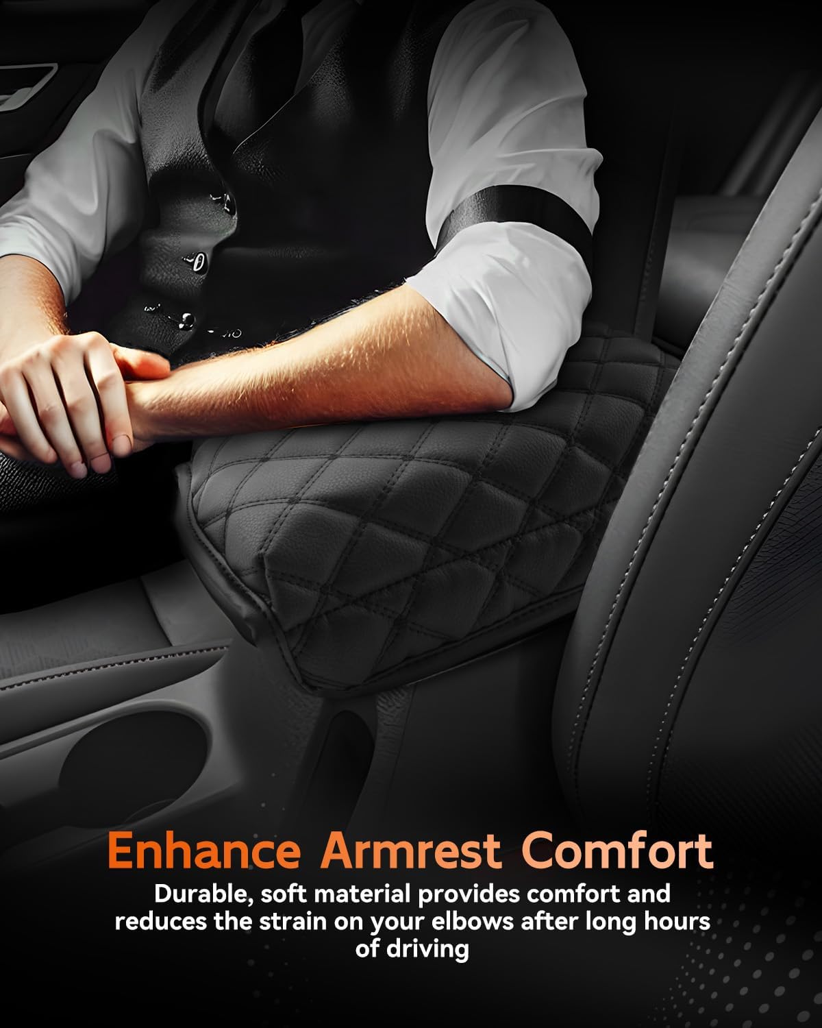 CDEFG for Kia Seltos 2021-2025 Center Console Cover Armrest Box Cover for 2021 2022 2023 2024 2025 Seltos (LX, S, EX, X-Line, SX) Accessories Console Arm Rest Protector