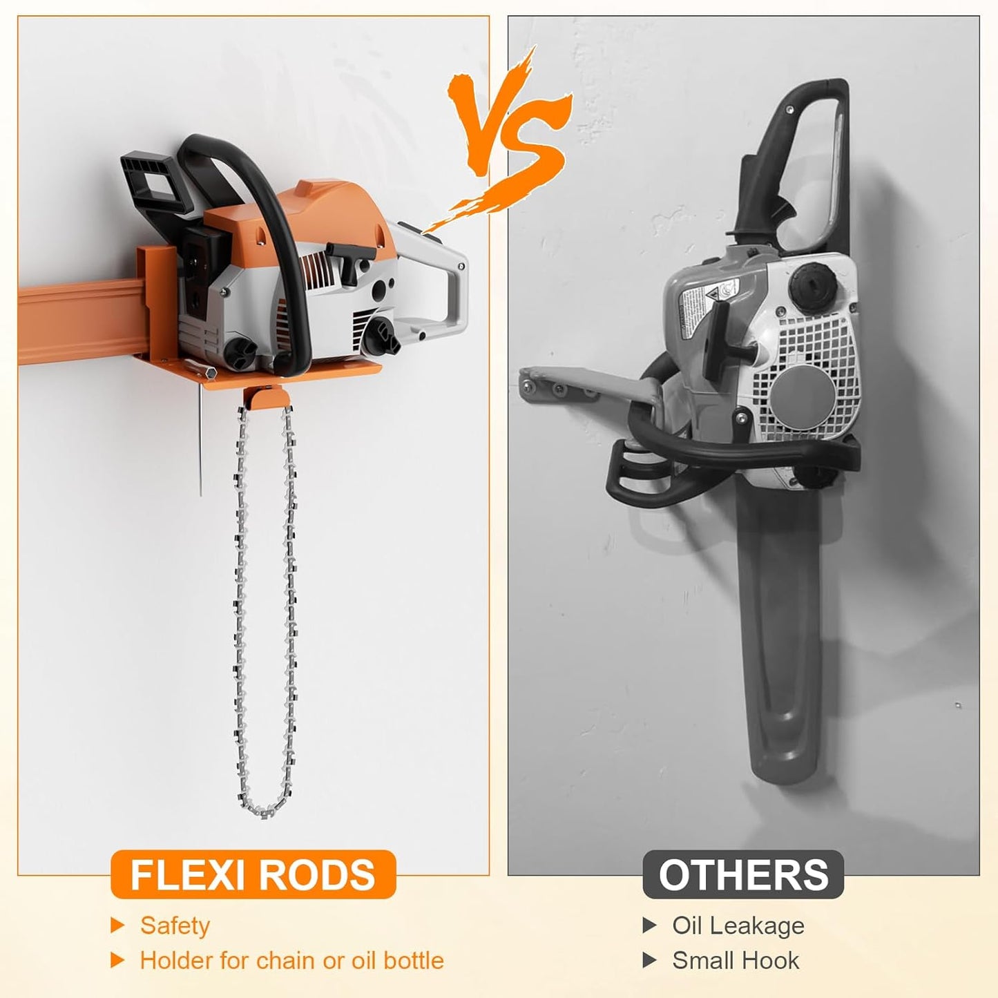 Chainsaw Holder, Chainsaw Wall Mount for Stihl MS250, MS251, MS170, MS171, MS172 Heavy Duty Chainsaw Rack Garage Storage Holder Chain Saw Display