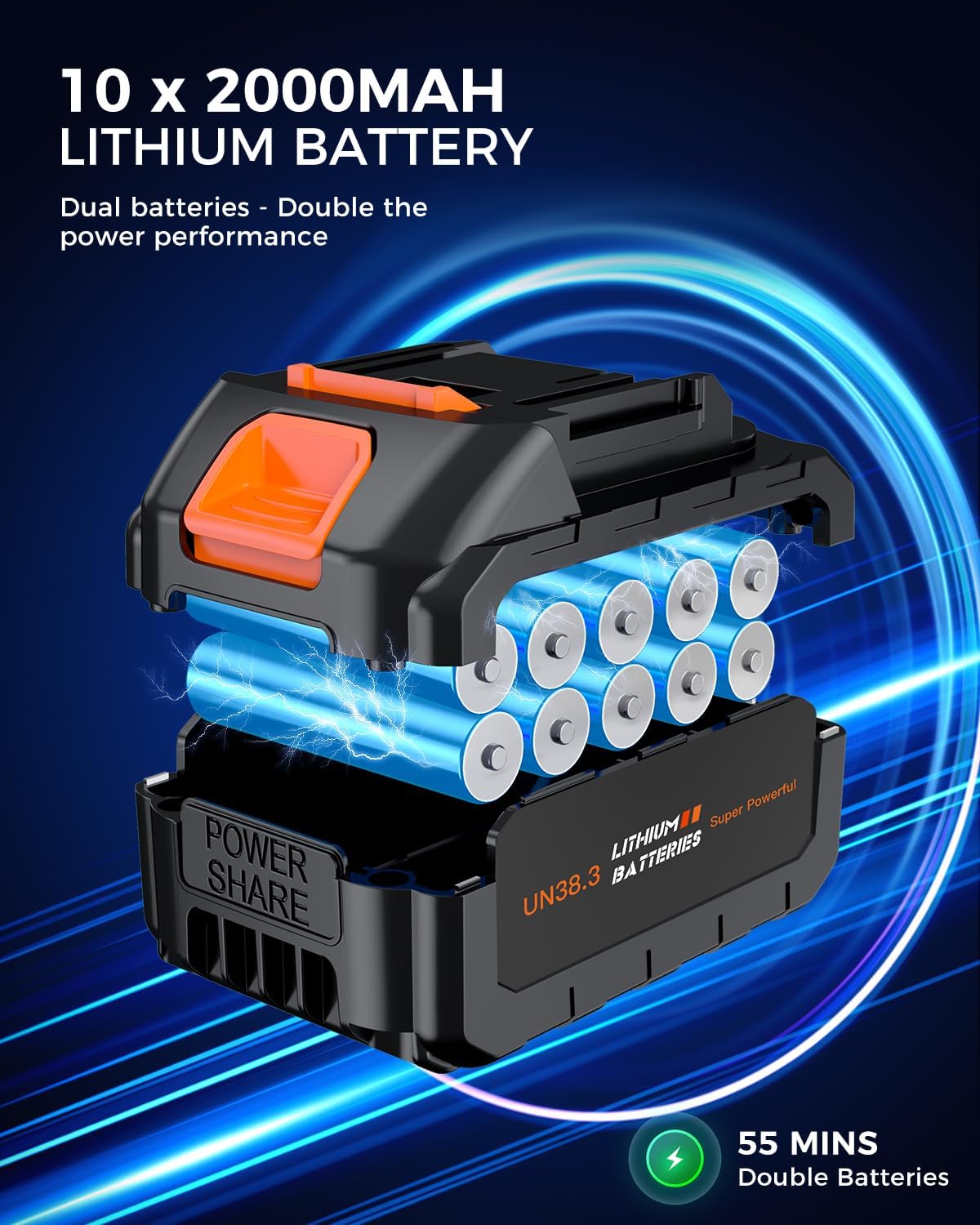 Car Vacuum Portable Cordless, 35000PA High Power Suction & Blower, Wireless Handheld Vacuum Cleaner for Car, Home, Office, Pet(Shiny Black)