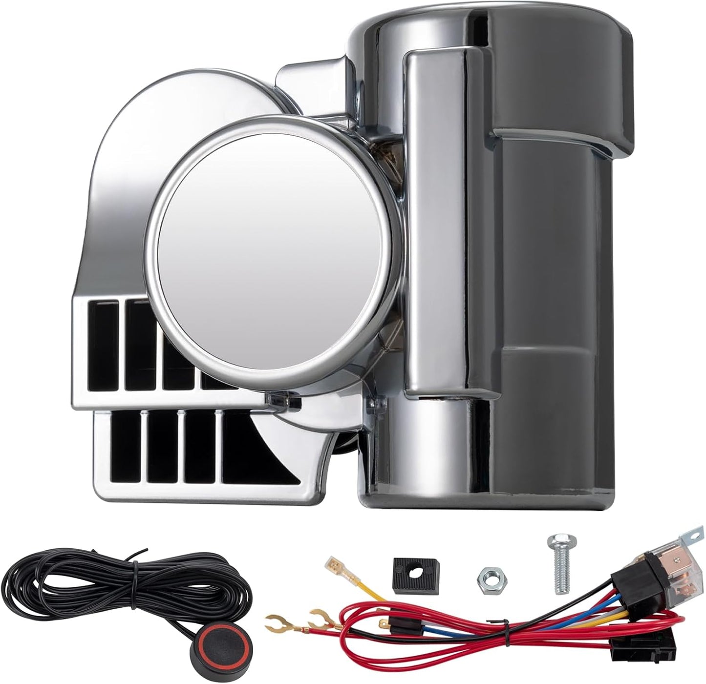 Car Horn Upgrade - 150DB Air Horn Kit for Motorcycle, Truck, Boat, & Pickup - 12V Train Horn with button, Compatible with motorbike