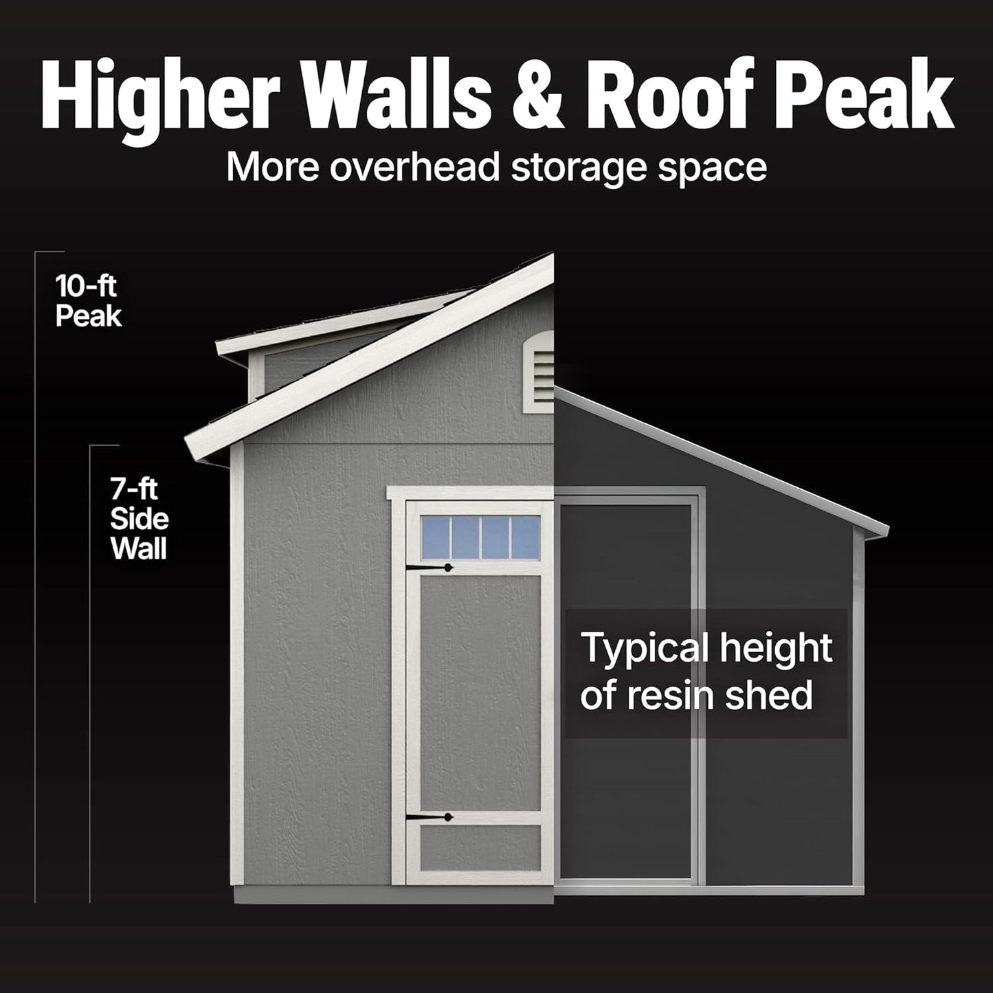 Handy Home Products Windemere 10x12 Do-it-Yourself Wooden Storage Shed with Floor, Beige