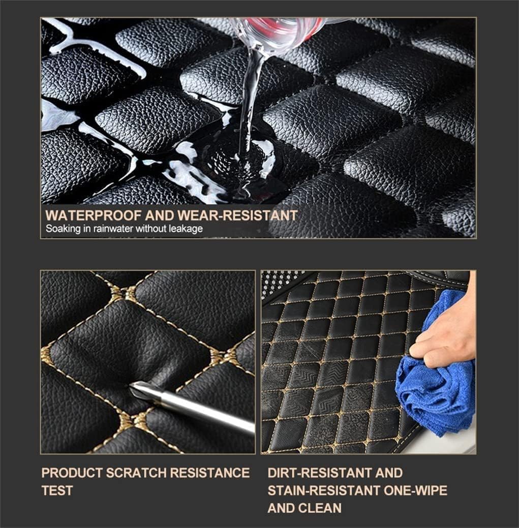 Customized Personalized Car Mats - All Weather Men's and Women's Floor mats Suitable for 99% of vehiclesPads Protection Non-Slip Leather Floor Liners (Black Rice Stripe)