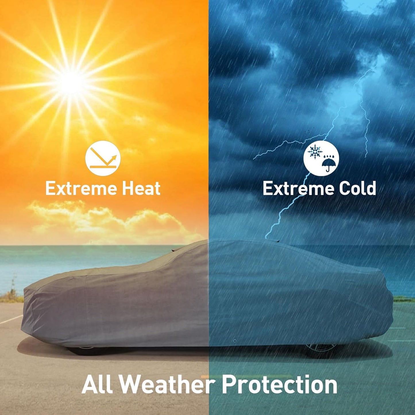 DaShield Ultimum Series Cadillac ATS 2013-2019 Sedan All Weather Protection Semi Custom Fit Dust, Sun, Snow, Rain Protection Indoor Outdoor